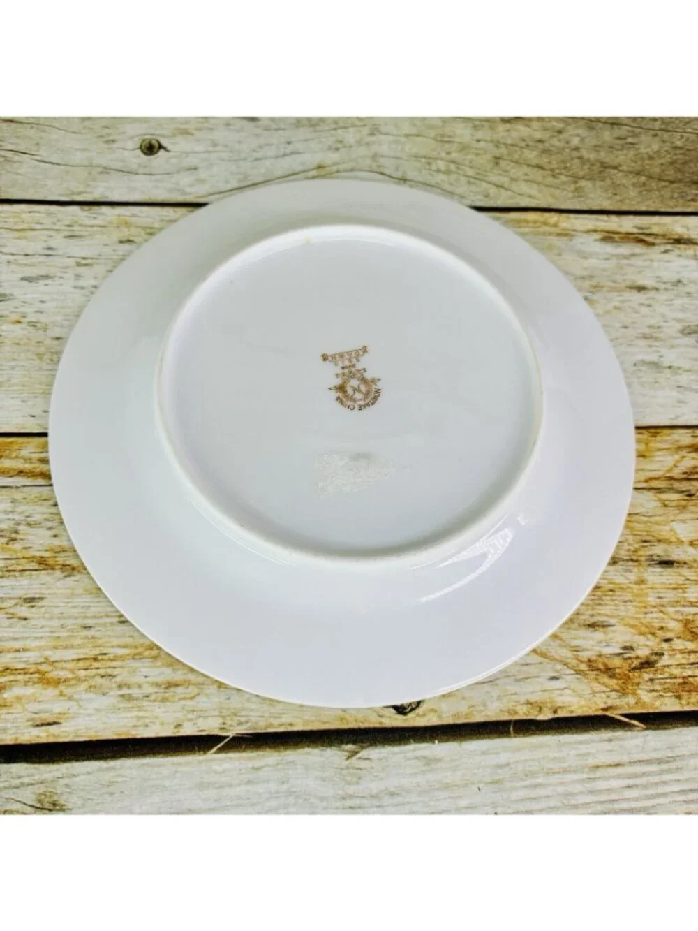 Vintage Noritake DAWN White Gold Verge Japan Porcelain Lunch Salad Plates Set 4
